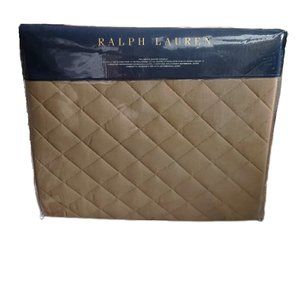 NEW $430 Ralph Lauren Modern Equestrian Cromwell Quilted Coverlet!  Queen  Brown